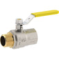 VALVOLA SFERA GAS + LEVA MF FUTURGAS FIV OTTONE NICHELATO 3/4MF