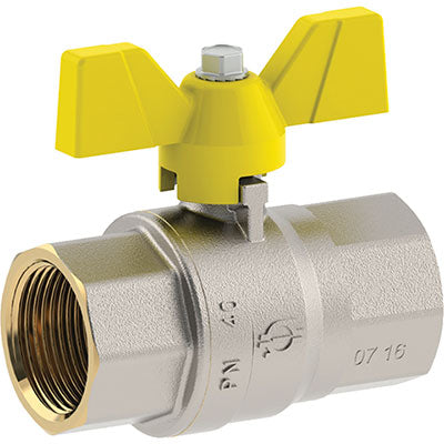 VALVOLA SFERA GAS + FARFALLA FF FUTURGAS FIV OTTONE NICHELATO 3/4F Immagine principale del prodotto