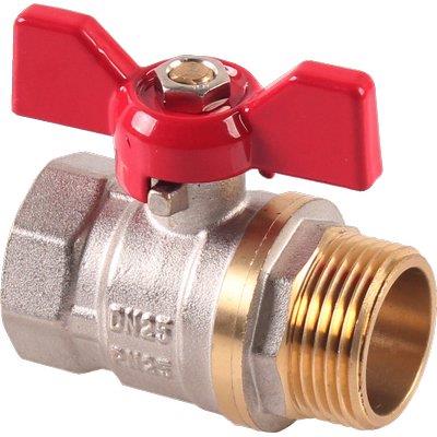 VALVOLA SFERA MF FARFALLA STARS OTTONE NICHELATO 1"MF Immagine principale del prodotto