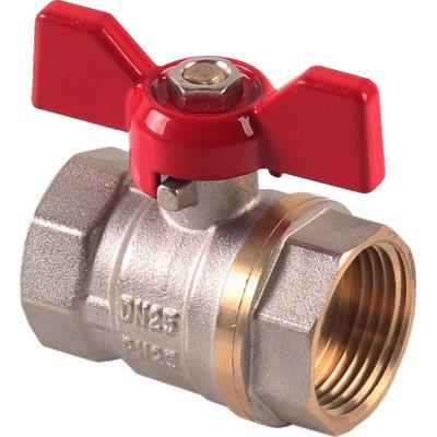 VALVOLA SFERA FF FARFALLA STARS OTTONE NICHELATO 1"F Immagine principale del prodotto