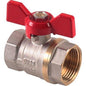 VALVOLA SFERA FF FARFALLA STARS OTTONE NICHELATO 1/2"F