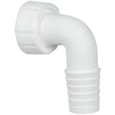 PORTAGOMMA CURVO + GHIERA SCARICO LAVATRICE PP BIANCO MM 17/22X1"F Immagine principale del prodotto