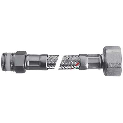 FLESSIBILE FLEXCORE MF RIDOTTO PARIGI INOX 304/PE-RT + GUARNIZIONE 1/2MX3/8F CM 50