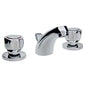 BATTERIA LAVABO SCUDETTO 28 CROLLA OTTONE CROMATO + PILETTA 1"1/4