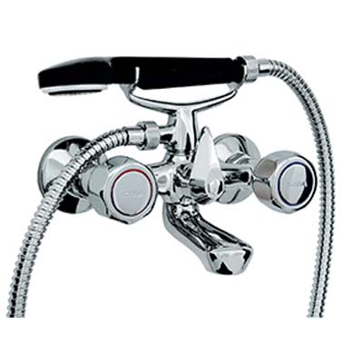 GRUPPO VASCA + DOCCIA 04 CROLLA OTTONE CROMATO