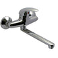 MISCELATORE LAVELLO A PARETE START H25 CROLLA OTTONE CROMATO