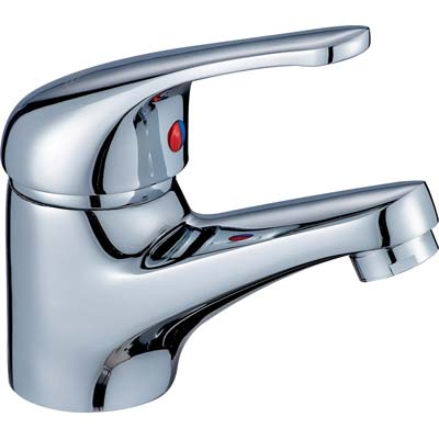 MISCELATORE LAVABO SIRIO H23 CROLLA OTTONE CROMATO + PILETTA 1"1/4