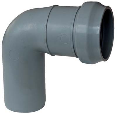 CURVA SCARICO IDRICO AD INNESTO PP GRIGIO MM 90 90° Immagine principale del prodotto