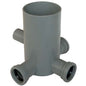 POZZETTO WC SCARICO 3 INGRESSI + 1 USCITA PP GRIGIO MM 40 H.MM 120