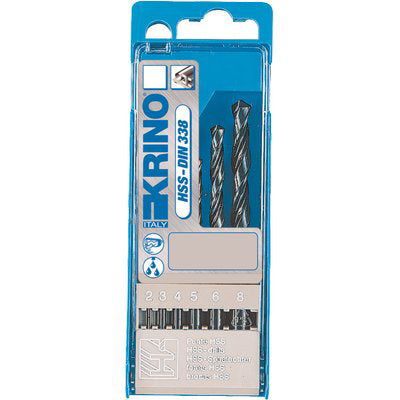PUNTA TRAPANO HSS RULLATA ASTUCCIO KRINO MM 2,0/8,0 CF=PZ 6 Immagine principale del prodotto