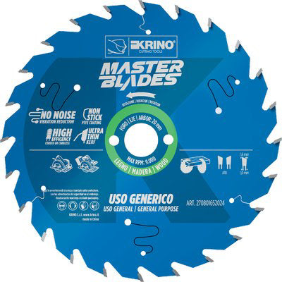 LAMA CIRCOLARE X LEGNO MASTER BLADES KRINO MM 250X30 DENTI 80 Immagine principale del prodotto