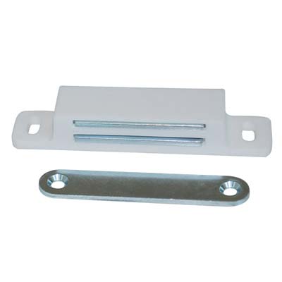CRICCHETTO MAGNETICO SPORTELLI 652 MM 87X18 H.MM 15 KG 12 + INCONTRO BIANCO