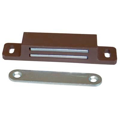CRICCHETTO MAGNETICO SPORTELLI 652 MM 87X18 H.MM 15 KG 12 + INCONTRO MARRONE Immagine principale del prodotto
