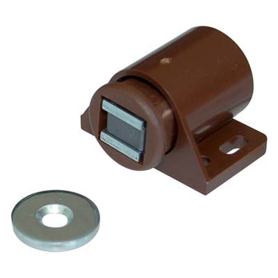 CRICCHETTO MAGNETICO SPORTELLI 640 MM 30X30 H.MM 19 KG 6 + INCONTRO MARRONE