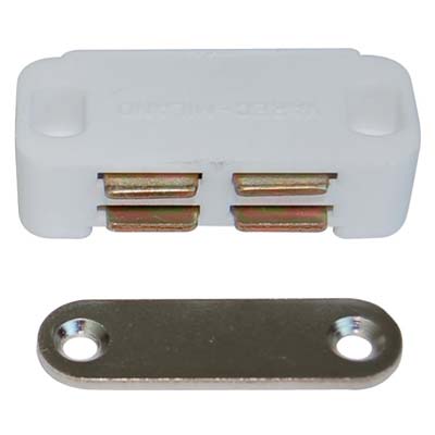 CRICCHETTO MAGNETICO SPORTELLI UCN10 VAREC MM 45 H.MM 19 KG 3,5 + INCONTRO BIANCO