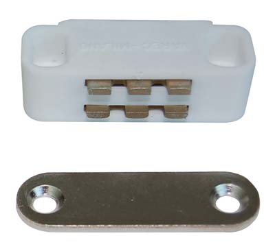 CRICCHETTO MAGNETICO SPORTELLI UC12 VAREC MM 40 H.MM 16 KG 5 + INCONTRO BIANCO