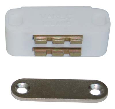 CRICCHETTO MAGNETICO SPORTELLI UC14 VAREC MM 45 H.MM 20 KG 7 + INCONTRO BIANCO