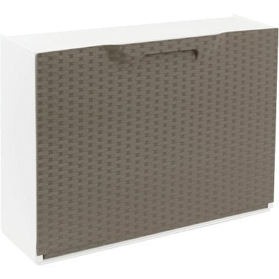 SCARPIERA MODULARE RATTAN BIANCO/TORTORA CM 51X17,3 H.CM 40,1