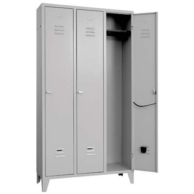 ARMADIO SPOGLIATOIO MONTATO PROMETAL VERN GRIGIO POSTI 3 H.MM 1795 MM 1000X350 Immagine principale del prodotto