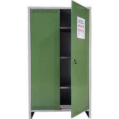 ARMADIO FITOFARMACI SMONTATO PROMETAL VERN GRIGIO/VERDE H.MM 1795  MM 1000X400