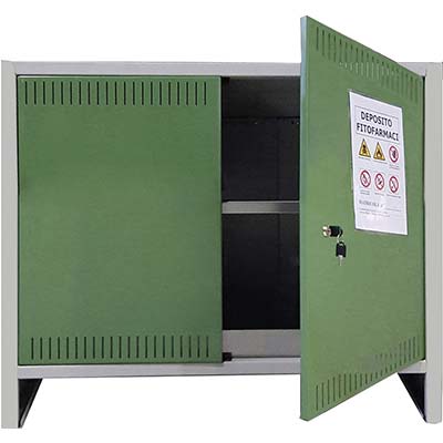 ARMADIO FITOFARMACI SMONTATO PROMETAL VERN GRIGIO/VERDE H.MM  800 MM 1000X400 Immagine principale del prodotto
