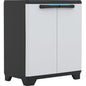 ARMADIO BASSO 1 RIPIANO LINEAR KETER PPL GRIGIO NERO 2 ANTE CM 68X39 H.CM 90