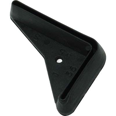 PUNTALE X ASTA METALLICA PE NERO  MM 35X55 SX Immagine principale del prodotto