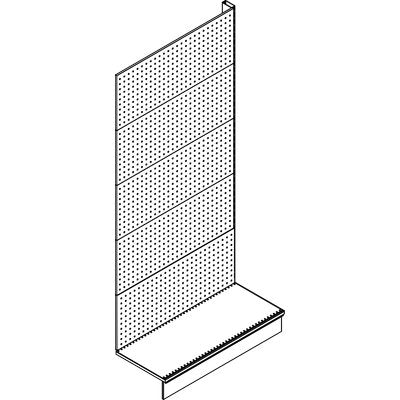 ESTENSIONE SCAFFALE A PARETE MARKET SCHIENALE FORATO RAL 9016 CM 100 H.CM 215 Immagine principale del prodotto
