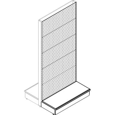 TRASFORMAZIONE A GONDOLA SCAFFALE MARKET SCHIENALE FORATO RAL 9016 CM 100 H.CM 215 Immagine principale del prodotto