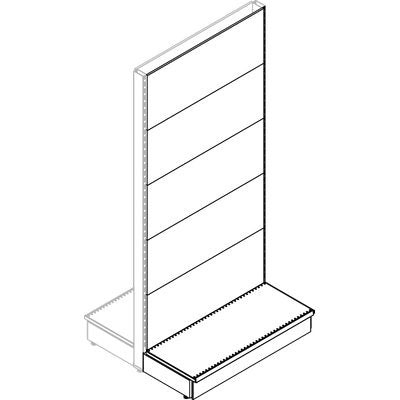 TRASFORMAZIONE A GONDOLA ESTENSIONE MARKET SCHIENALE LISCIO RAL 9016 CM 100 H.CM 215 Immagine principale del prodotto