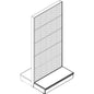TRASFORMAZIONE A GONDOLA ESTENSIONE MARKET SCHIENALE FORATO RAL 9016 CM 100 H.CM 215
