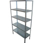 SCAFFALE KIT 5 RIPIANI AD INCASTRO PROMETAL ZINCATO CM 40X100 H.CM 194