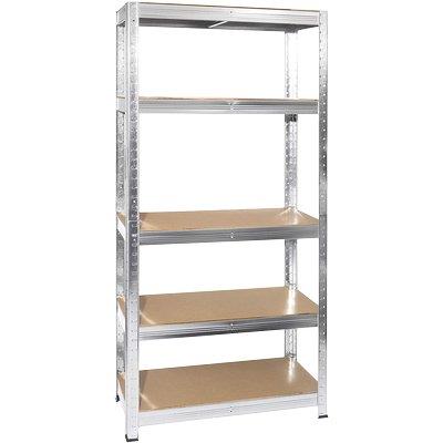 SCAFFALE KIT 5 RIPIANI WORKIT ZINCATO MDF MM 4 CM 90X40X180 Immagine principale del prodotto