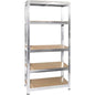 SCAFFALE KIT 5 RIPIANI WORKIT ZINCATO MDF MM 4 CM 90X40X180