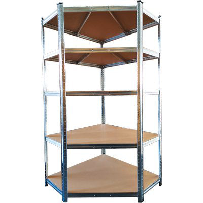 SCAFFALE KIT 5 RIPIANI ANGOLARE WORKIT ZINCATO MDF MM 4 CM 90X90X40X40X180