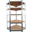 SCAFFALE KIT 5 RIPIANI ANGOLARE WORKIT ZINCATO MDF MM 4 CM 90X90X40X40X180