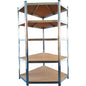 SCAFFALE KIT 5 RIPIANI ANGOLARE WORKIT ZINCATO MDF MM 4 CM 90X90X40X40X180