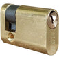MEZZO CILINDRO OVALE 2401 OL IBFM OTTONE LUCIDO CHIAVI 3 MM 40 30+10