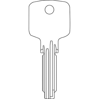 CHIAVE PUNZONATA CISA 00620.01 ORIGINALE OTTONE NICHELATO CS62 Immagine principale del prodotto