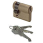 MEZZO CILINDRO SAGOMATO 0G304 CISA OTTONE CHIAVI 3 CAMMA DIN MM 40 30+10