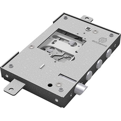 SERRATURA METALLO APPLICARE NUDA 2500 SECUREMME S/CUORE TRIPL+SCR IP.MM 37 E.MM 63 DX