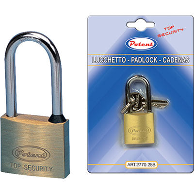 LUCCHETTO ARCO MEDIO 2700B POTENT OTTONE ARCO CROMATO CHIAVI 2 MM 50 Immagine principale del prodotto