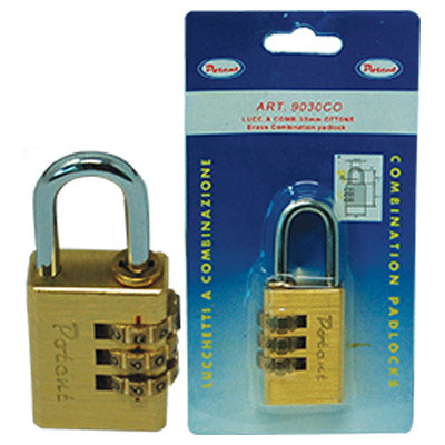 LUCCHETTO A COMBINAZIONE 9000 POTENT OTTONE ARCO CROMATO MM 20 Immagine principale del prodotto