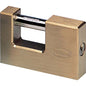 LUCCHETTO RETTANGOLARE 2800 POTENT OTTONE SATINATO CHIAVI 2 MM 76