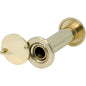 SPIONCINO GRANDANGOLO PORTE POTENT FINITURA OTTONE LUCIDO F.MM 14 L.MM 50/82