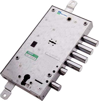 SERRATURA METALLO APPLICARE 54597 MOTTURA DM+F.SAGOM M4 TRIPL+SCR IP.MM 28 E.MM 63 DX Immagine principale del prodotto