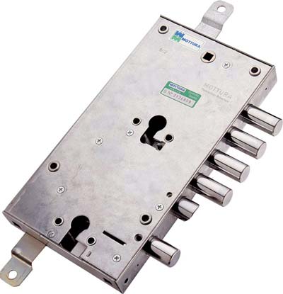 SERRATURA METALLO APPLICARE 85595 MOTTURA DOPPIO F.SAGOM M2 TRIPL+SCR IP.MM 28 E.MM 63 DX Immagine principale del prodotto