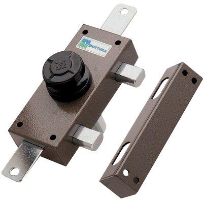 SERRATURA LEGNO APPLICARE 34329-C10 MOTTURA C.EUROPEO M2 + POMO TRIPLICE E.MM 30 Immagine principale del prodotto