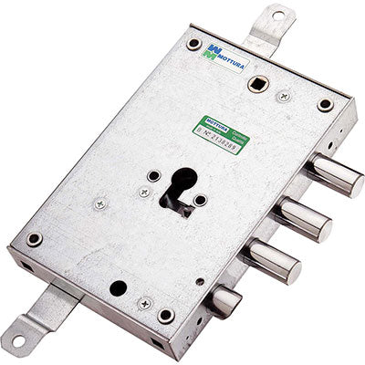SERRATURA METALLO APPLICARE 85571 MOTTURA F.SAGOM M2 TRIPL+SCR IP.MM 37 E.MM 63 DX Immagine principale del prodotto