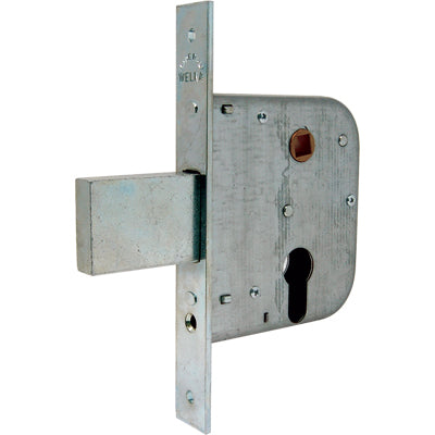 SERRATURA CANCELLO INFILARE 070500 WELKA B.Q ZINC F.MM 22 F.SAGOM M1,5+SCR+Q8 E.MM 50 Immagine principale del prodotto